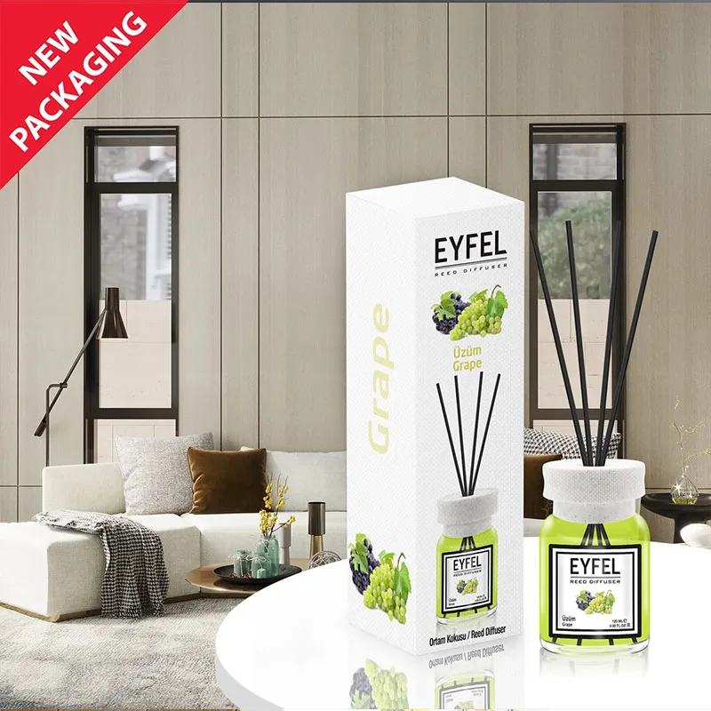 اسانس خوشبو کننده هوا ایفل رایحه انگور uzum اسانس خوشبو کننده هوا ایفل رایحه انگور محصول اصل ترکیه با پخشبوی ماندگار، رایحه شیرین و شاداب برای محیطی پرطراوت و دلپذیر